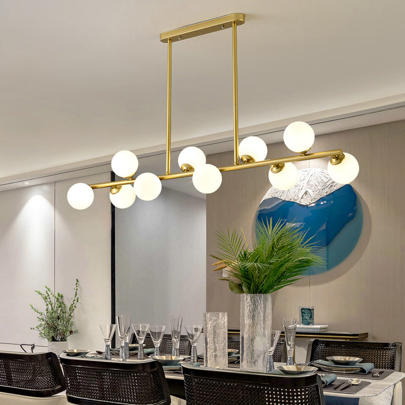 Orb Room Isola Lucile dell'isola Glass Lampella a base di isola in stile contemporaneo