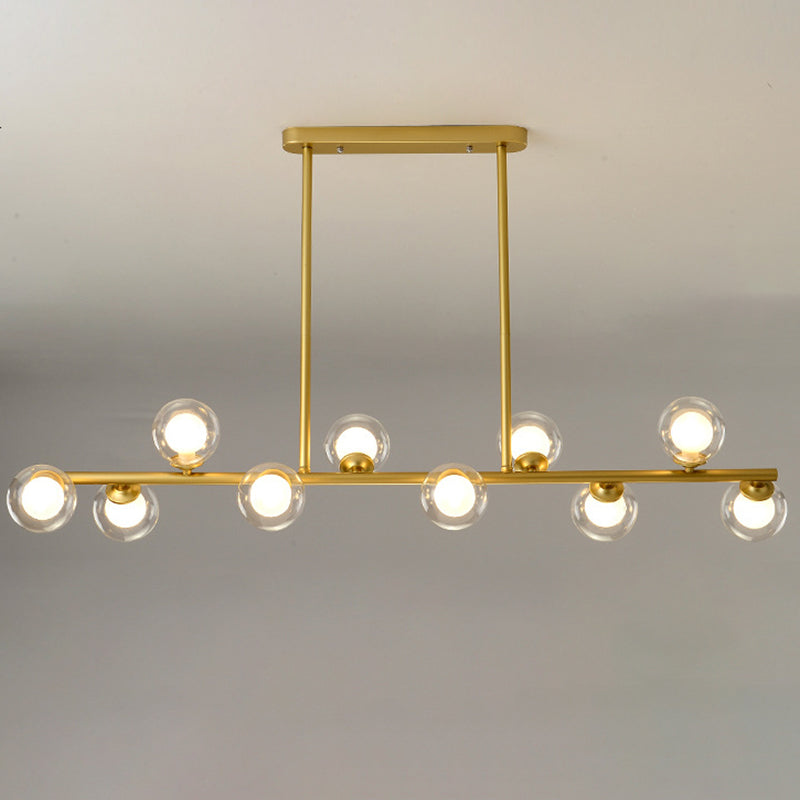 Orb Room Isola Lucile dell'isola Glass Lampella a base di isola in stile contemporaneo