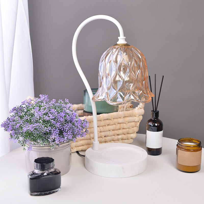 Modern Minimalist Style Dome Nightstand Lamp Glass 1 Light Table Light for Living Room