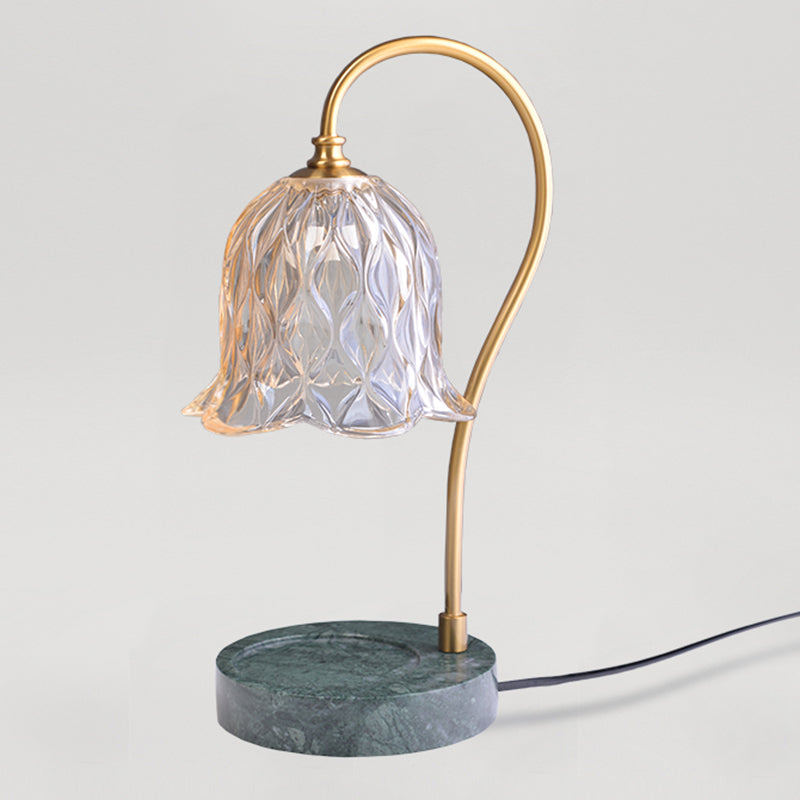 Modern Minimalist Style Dome Nightstand Lamp Glass 1 Light Table Light for Living Room