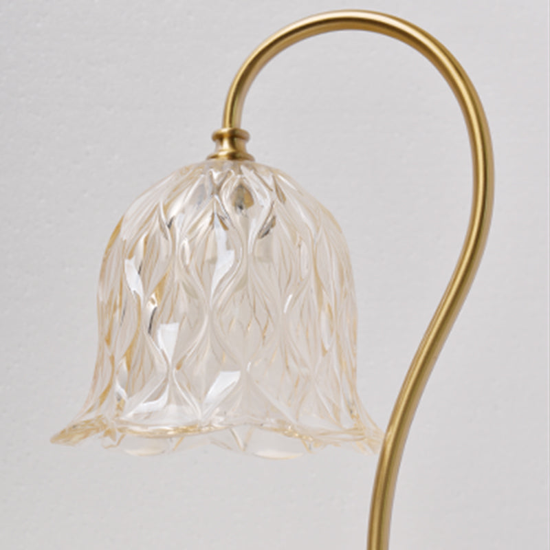 Modern Minimalist Style Dome Nightstand Lamp Glass 1 Light Table Light for Living Room