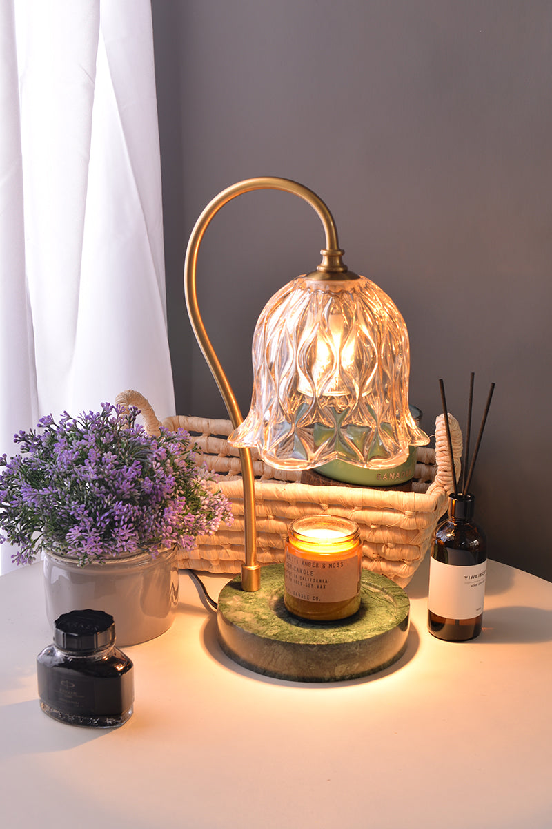 Modern Minimalist Style Dome Nightstand Lamp Glass 1 Light Table Light for Living Room