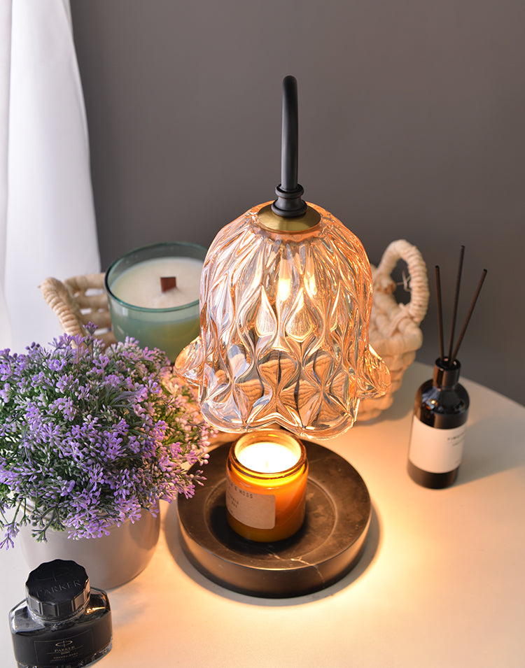 Modern Minimalist Style Dome Nightstand Lamp Glass 1 Light Table Light for Living Room