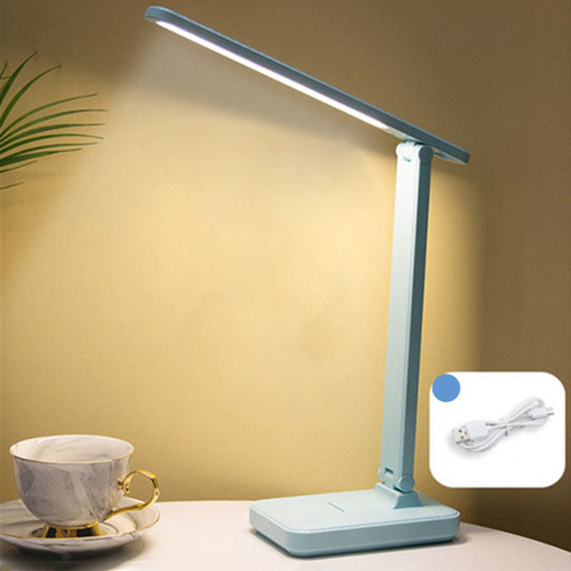 Lampada da tavolo a LED dimmerabile moderna in stile minimalista Lampada da tavolo in plastica a 1 luce per studio