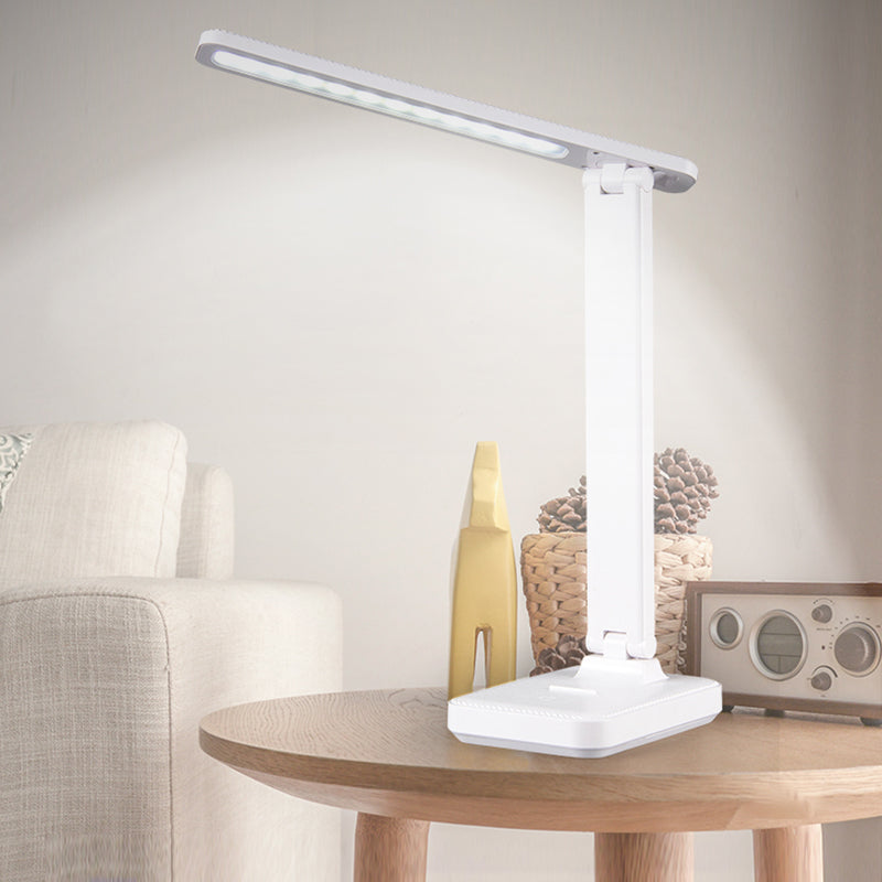 Lampada da tavolo a LED dimmerabile moderna in stile minimalista Lampada da tavolo in plastica a 1 luce per studio