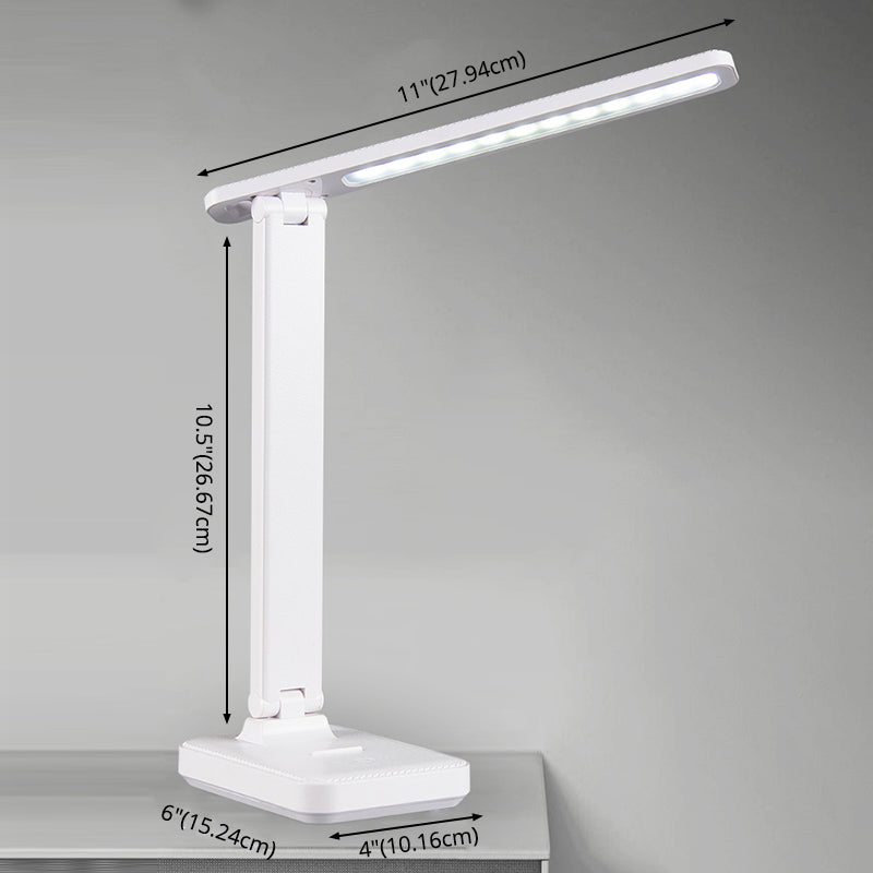 Lampada da tavolo a LED dimmerabile moderna in stile minimalista Lampada da tavolo in plastica a 1 luce per studio