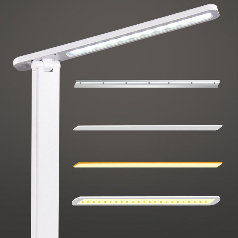 Lampada da tavolo a LED dimmerabile moderna in stile minimalista Lampada da tavolo in plastica a 1 luce per studio