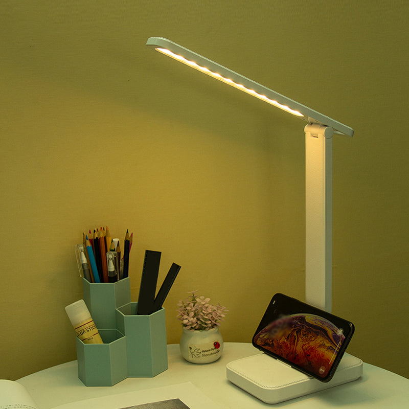 Lampada da tavolo a LED dimmerabile moderna in stile minimalista Lampada da tavolo in plastica a 1 luce per studio