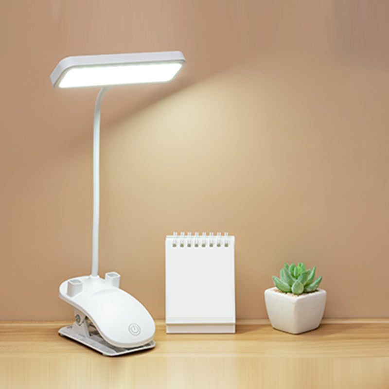 Lampada da tavolo USB moderna in stile minimalista Lampada da tavolo in plastica a 1 luce per studio