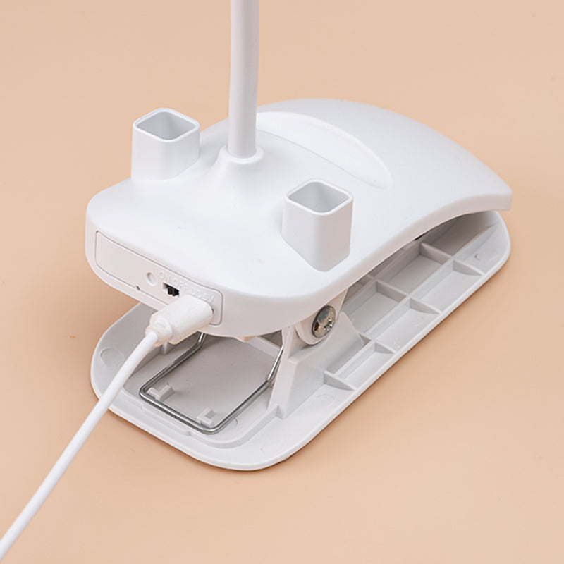 Lampada da tavolo USB moderna in stile minimalista Lampada da tavolo in plastica a 1 luce per studio