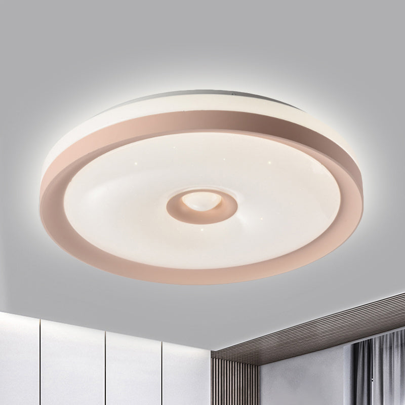 Makaron Grau/Rosa/Braun Runde Flush Licht High Penetrated Acryl LED Deckenhalterung Lampe im dritten Gang