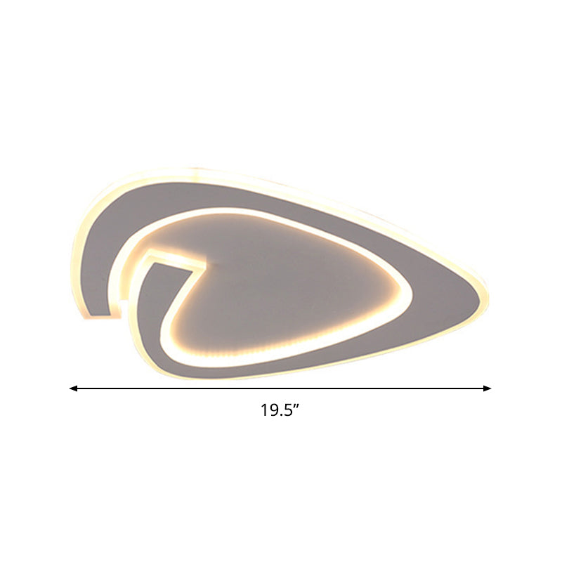 19,5 "/23.5" W Triangolo Acrilico Lampada Lampada Minimalista LED Grigio Flush Lighting in Warm / White Light