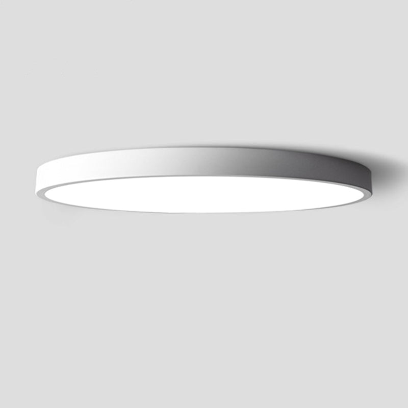 Luz empotrada LED ultrafina de 1 luz, nueva lámpara de techo moderna de hierro con forma redonda