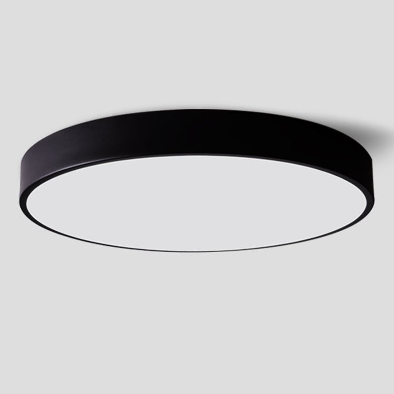 Luz empotrada LED ultrafina de 1 luz, nueva lámpara de techo moderna de hierro con forma redonda
