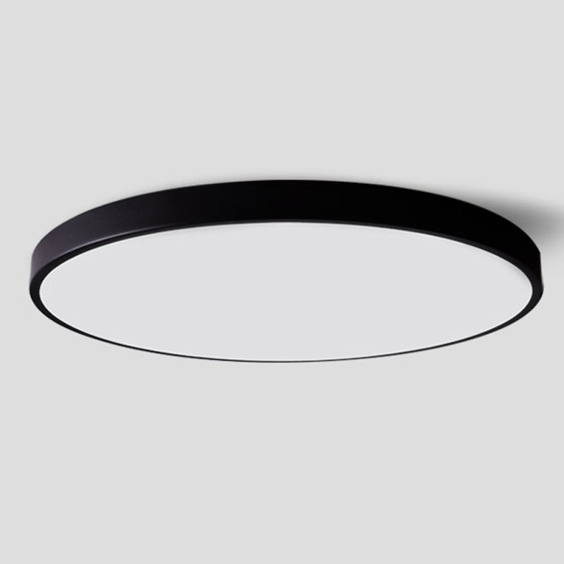 Luz empotrada LED ultrafina de 1 luz, nueva lámpara de techo moderna de hierro con forma redonda