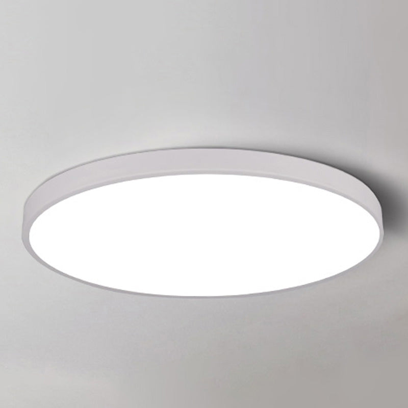 Luz empotrada LED ultrafina de 1 luz, nueva lámpara de techo moderna de hierro con forma redonda