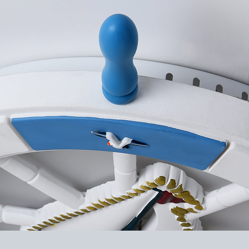 Children's Room Flushmount Light Boy Bedroom Room Study Kindergarten Mediterranean Style Creative Cartoon Ship Rudder Eye Protection Lamps