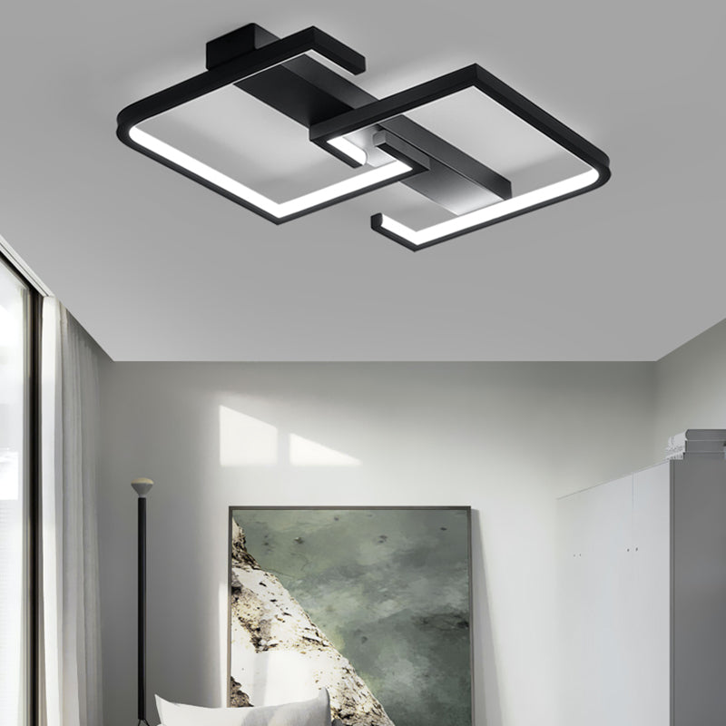 Lineare Eisen-Unterputzleuchte im modernen Stil für das Wohnzimmer