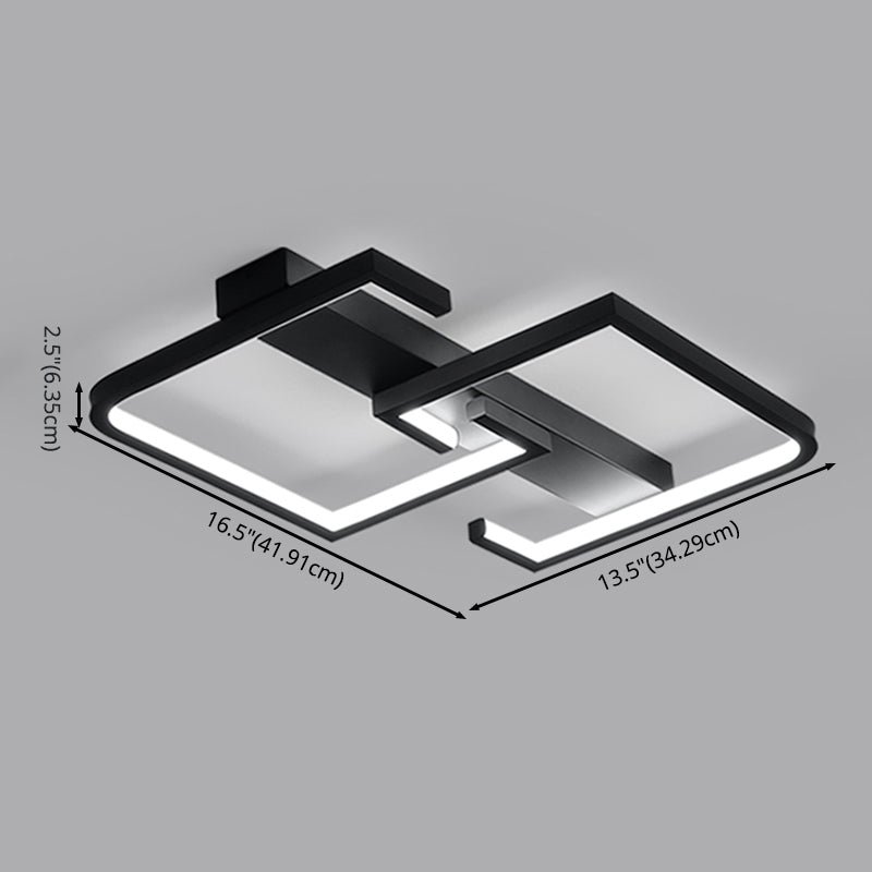 Lineare Eisen-Unterputzleuchte im modernen Stil für das Wohnzimmer