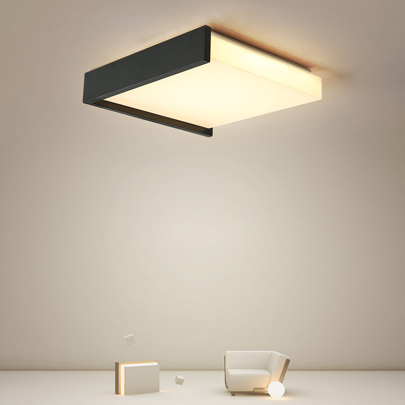 Neue moderne quadratische LED-Unterputzleuchte mit 1 Licht und Acryl für die Deckenmontage im Wohnzimmer