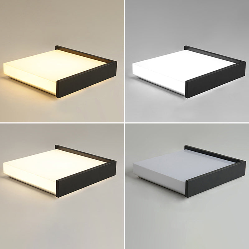Neue moderne quadratische LED-Unterputzleuchte mit 1 Licht und Acryl für die Deckenmontage im Wohnzimmer