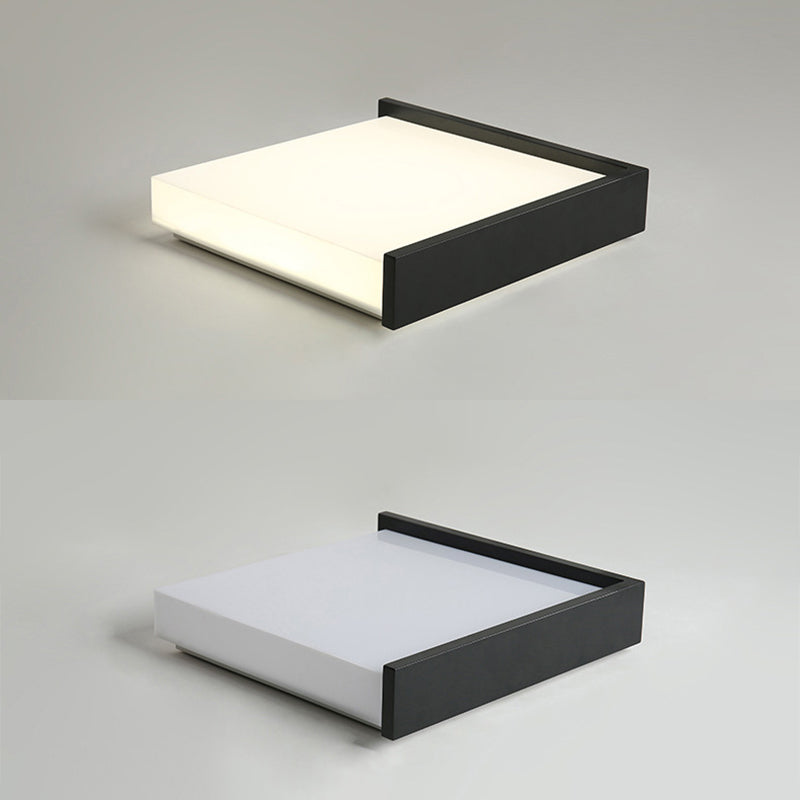 Neue moderne quadratische LED-Unterputzleuchte mit 1 Licht und Acryl für die Deckenmontage im Wohnzimmer