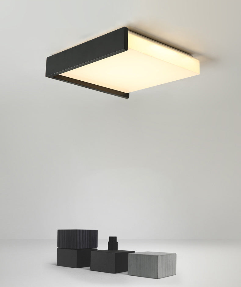 Neue moderne quadratische LED-Unterputzleuchte mit 1 Licht und Acryl für die Deckenmontage im Wohnzimmer