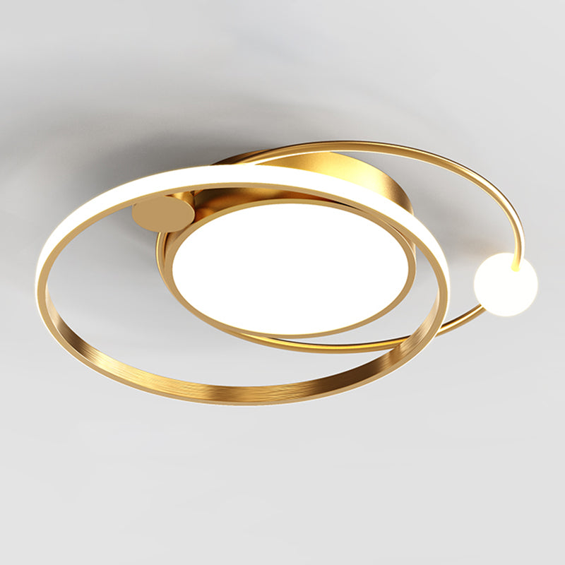 Nouveau Plafonnier LED encastré en fer moderne, forme ronde, plafonnier pour chambre à coucher,