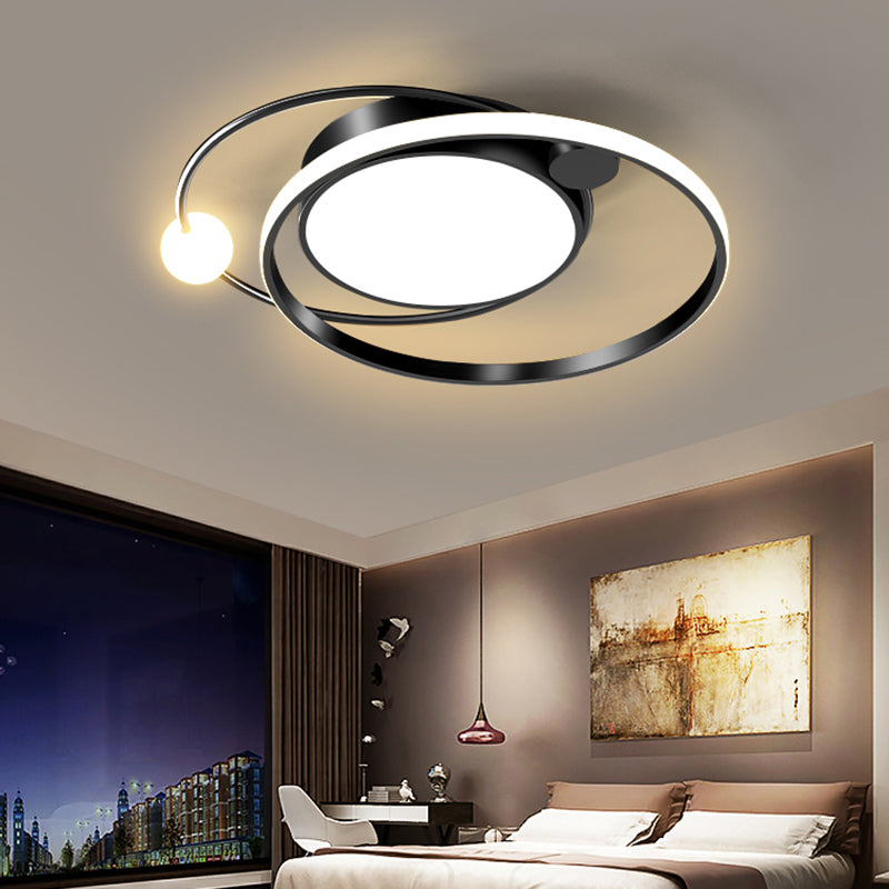 Nouveau Plafonnier LED encastré en fer moderne, forme ronde, plafonnier pour chambre à coucher,