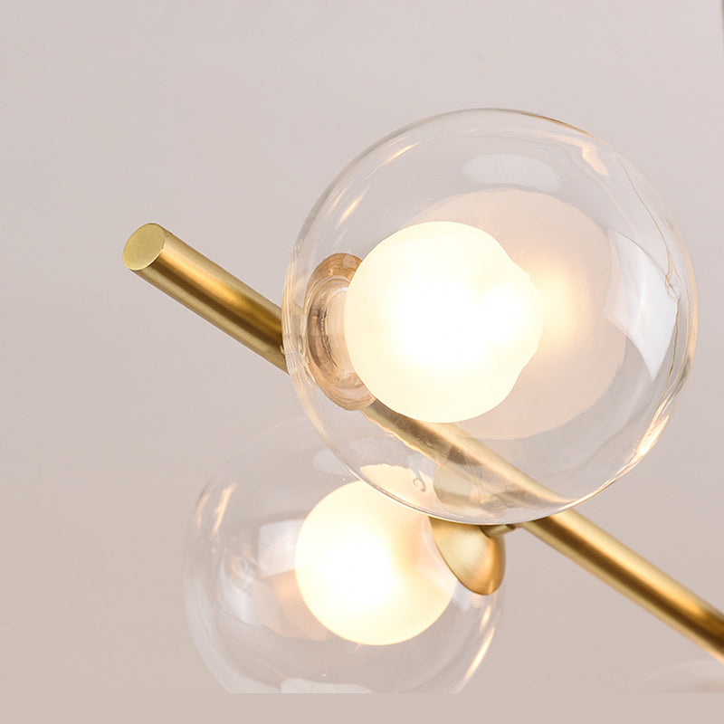 Globe Island Lighting Fixtures Clear Glass Minimalism Pendant Lighting Fixtures for Restaurant