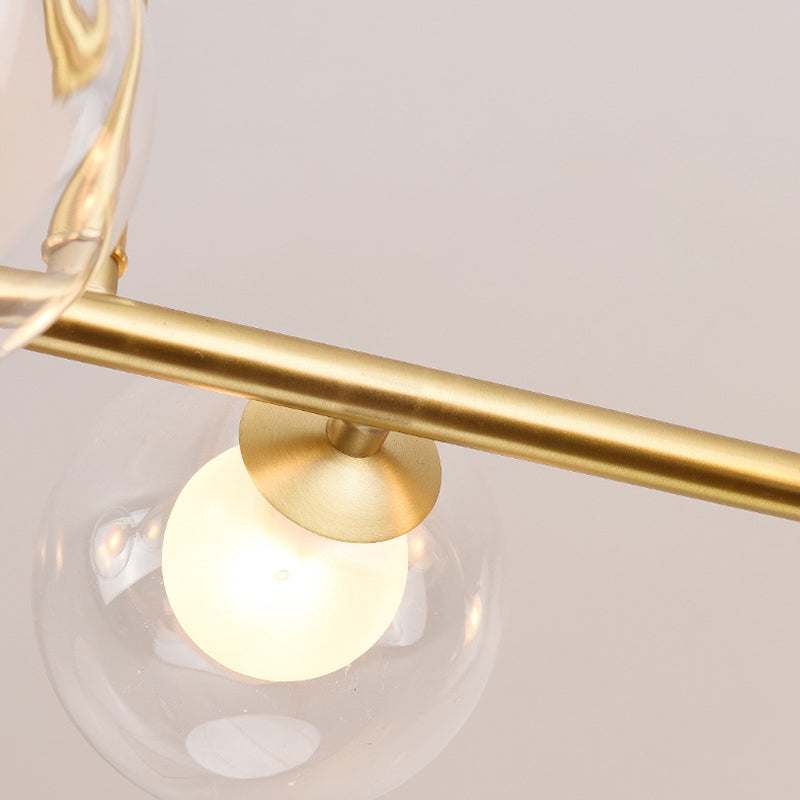 Globe Island Lighting Fixtures Clear Glass Minimalism Pendant Lighting Fixtures for Restaurant