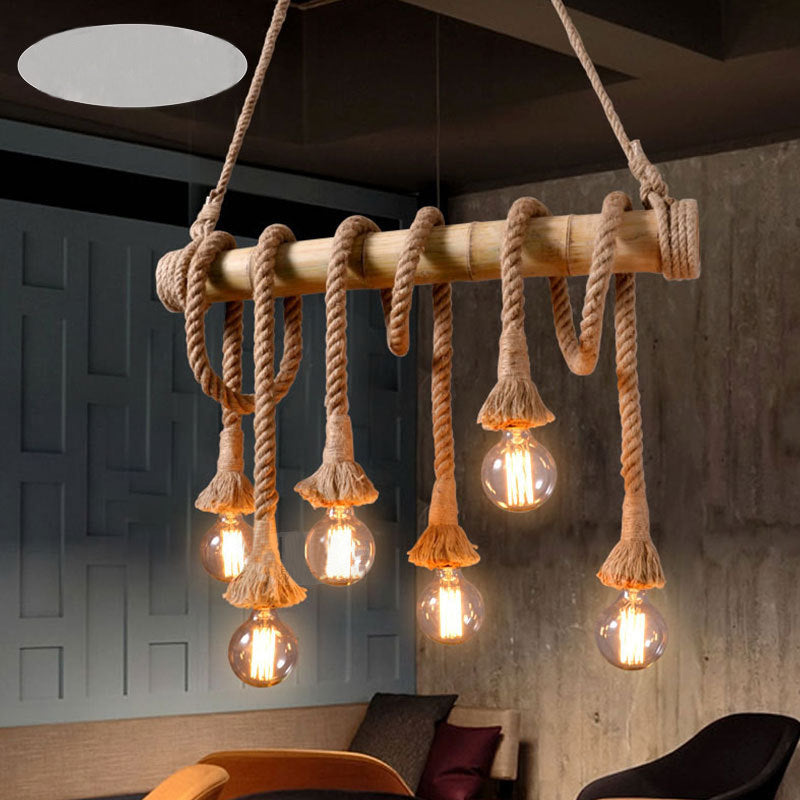 Bulb esposto Isola lampadario luci retrò in stile industriale Fissature del lampadario per il tavolo da pranzo