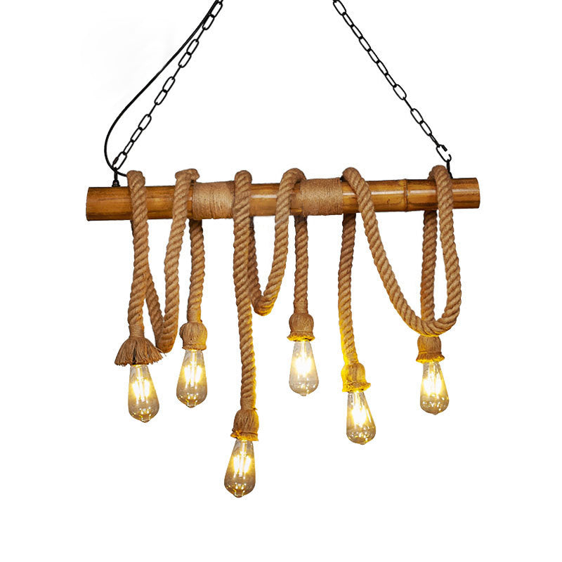 Bulb esposto Isola lampadario luci retrò in stile industriale Fissature del lampadario per il tavolo da pranzo