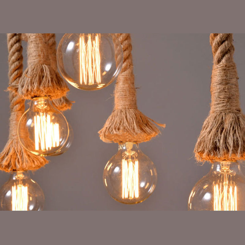 Bulb esposto Isola lampadario luci retrò in stile industriale Fissature del lampadario per il tavolo da pranzo