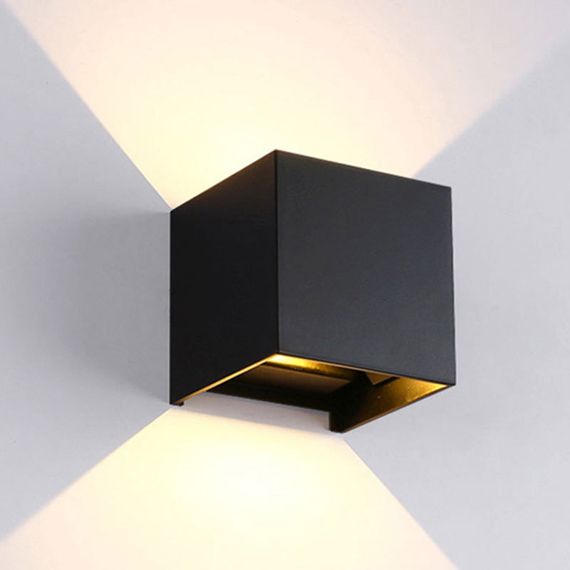 Modern Minimalist Style Square Wall Mounted Light Fixture Metal 2 Lights Wall Lights