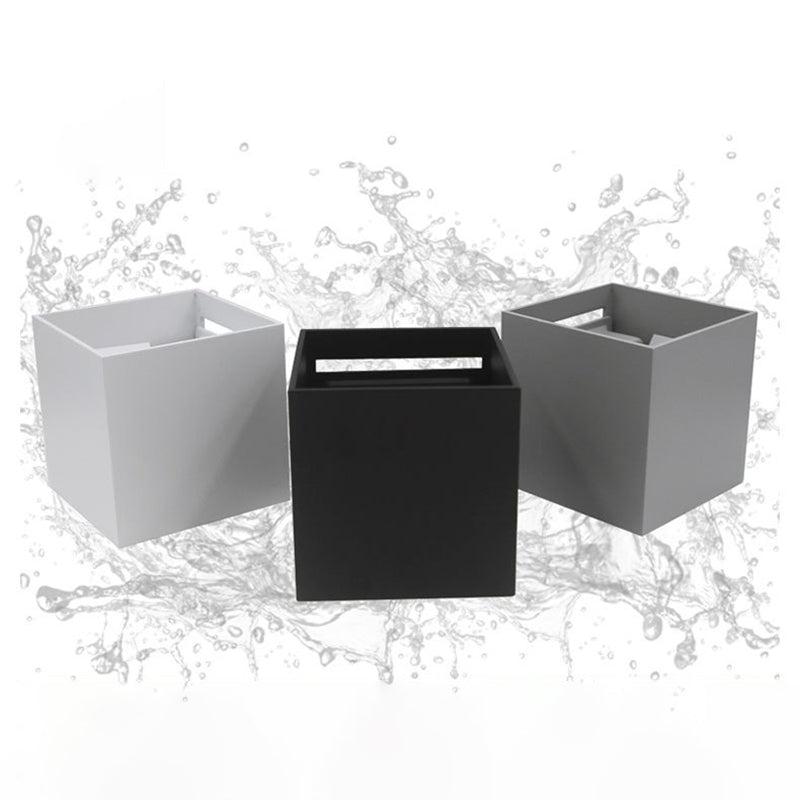 Modern Minimalist Style Square Wall Mounted Light Fixture Metal 2 Lights Wall Lights