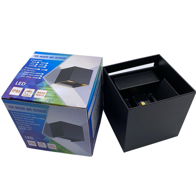 Modern Minimalist Style Square Wall Mounted Light Fixture Metal 2 Lights Wall Lights