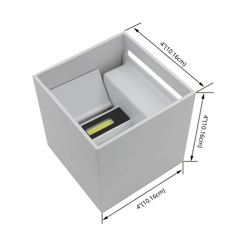 Modern Minimalist Style Square Wall Mounted Light Fixture Metal 2 Lights Wall Lights