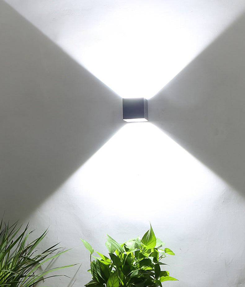 Modern Minimalist Style Square Wall Mounted Light Fixture Metal 2 Lights Wall Lights