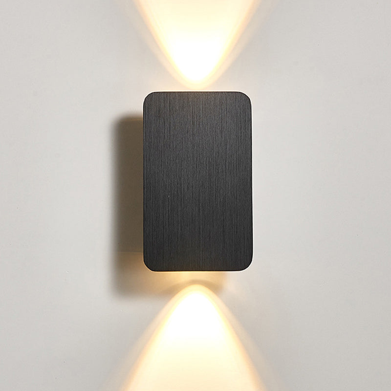 Estilo minimalista moderno rectangular arriba y abajo LED LED Splach Metal luces de apliquet