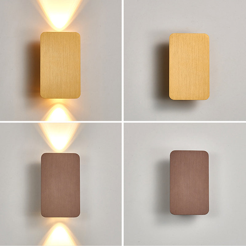 Estilo minimalista moderno rectangular arriba y abajo LED LED Splach Metal luces de apliquet