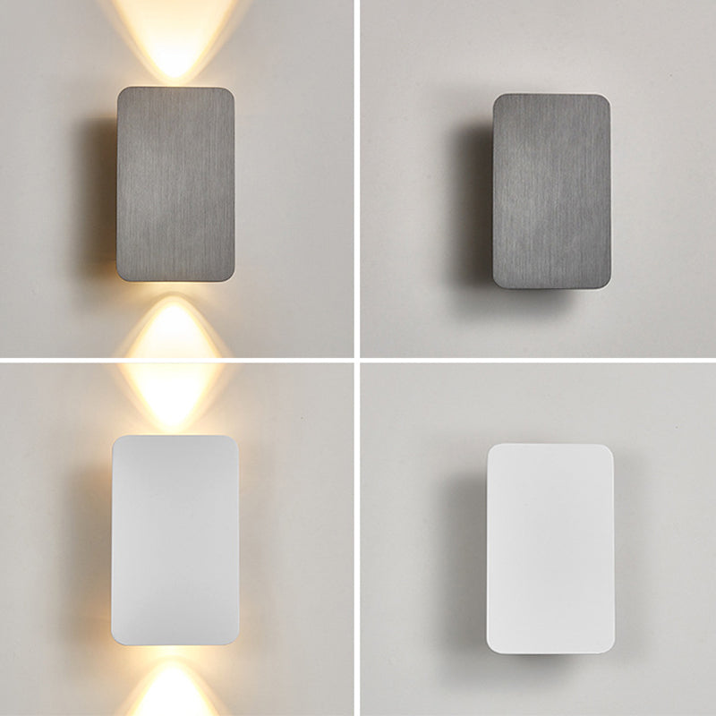 Estilo minimalista moderno rectangular arriba y abajo LED LED Splach Metal luces de apliquet