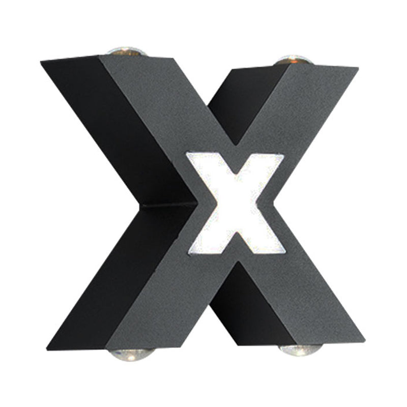 Modern Minimalist Style X-shaded Wall Mounted Light Fixture Metal 4 Lights Wall Lamps