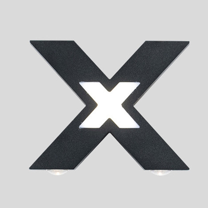 Modern Minimalist Style X-shaded Wall Mounted Light Fixture Metal 4 Lights Wall Lamps