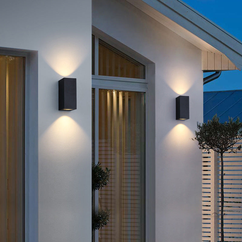 Luz de pared de estilo minimalista moderno de lámpara montada en la pared 2 luces de pared para pared para la pared exterior