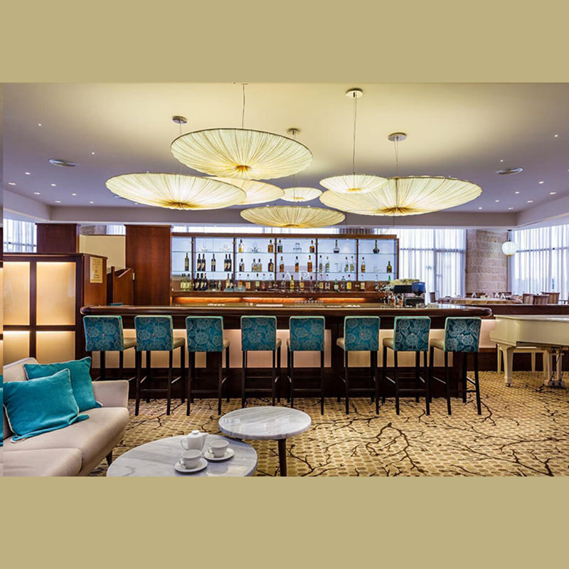 Zijderonde Suspensie Verlichtingsarmatuur Modern beige hangend licht voor woonkamer