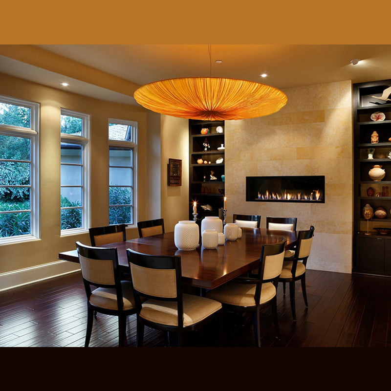 Zijderonde Suspensie Verlichtingsarmatuur Modern beige hangend licht voor woonkamer