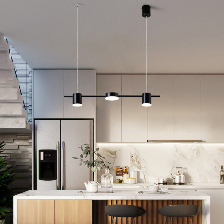 Luci a sospensione dell'isola cilindro Ultra-Contemporanea Isola Acrilico Luci a sospensione per ristorante