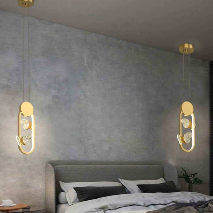 Plafonnage minimaliste Butterfly Plafond Metal Bedroom LED Suspension Pendante