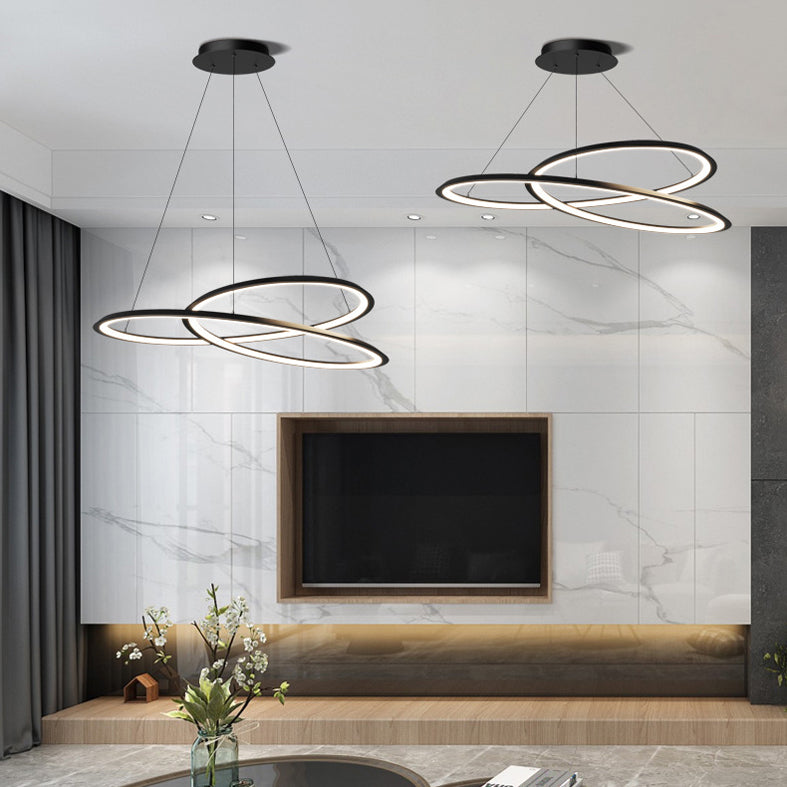 Lumo a spirale a spirale minimalista a spirale a sospensione a soffitto in alluminio per il ristorante